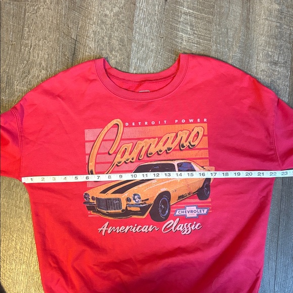 GM General Motors Chevrolet Camaro American Classic Car Red Sweatshirt size M - Picture 10 of 12